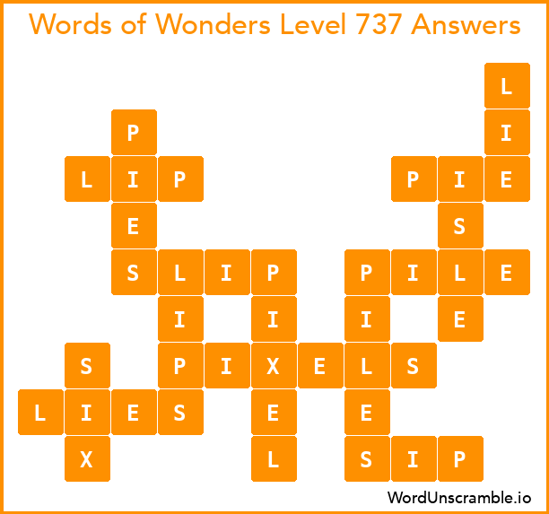 Words of Wonders Level 737 Answers