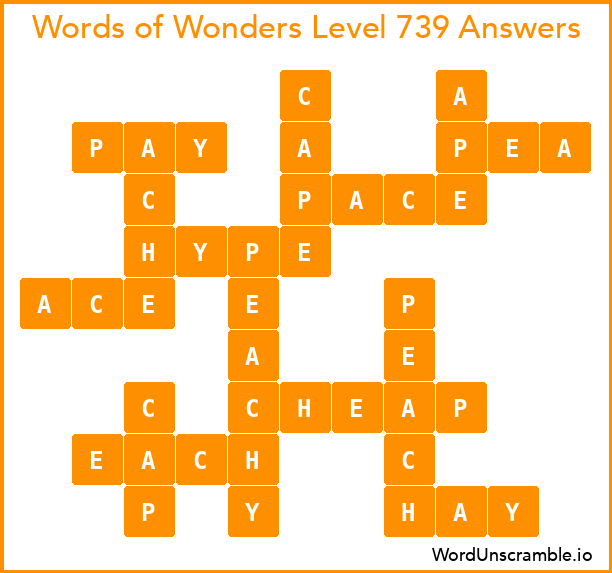 Words of Wonders Level 739 Answers