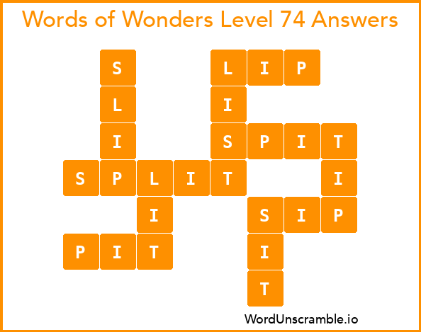 Words of Wonders Level 74 Answers