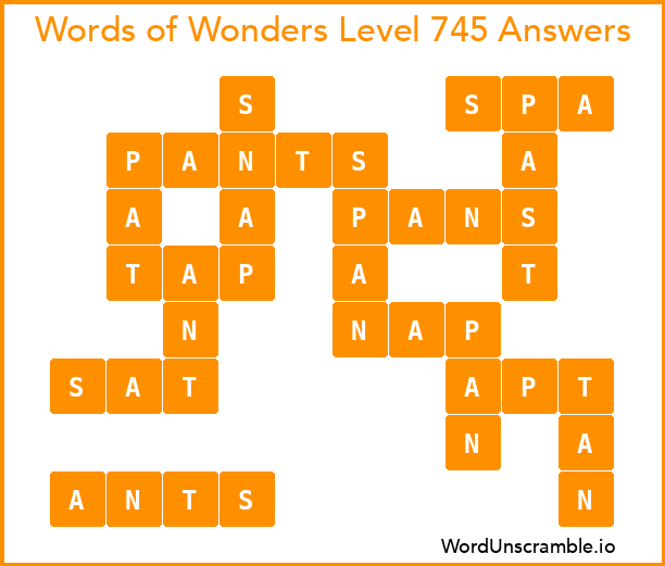 Words of Wonders Level 745 Answers
