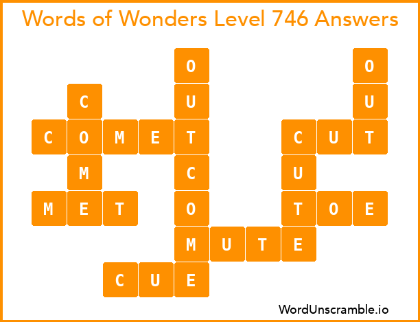Words of Wonders Level 746 Answers