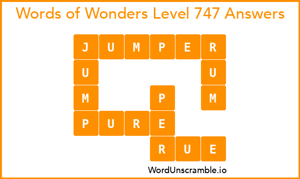Words of Wonders Level 747 Answers