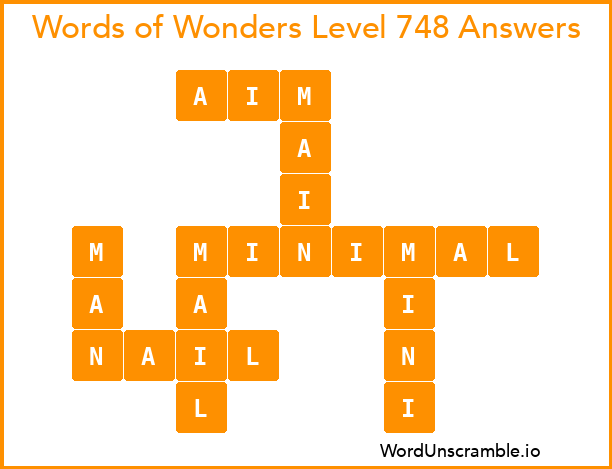 Words of Wonders Level 748 Answers