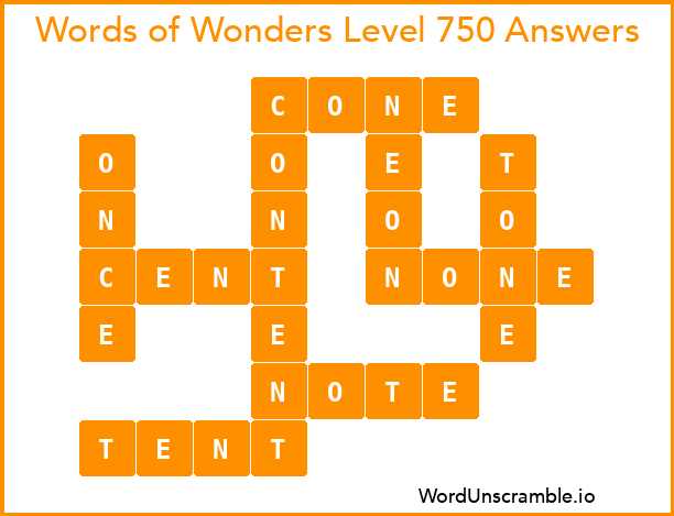 Words of Wonders Level 750 Answers