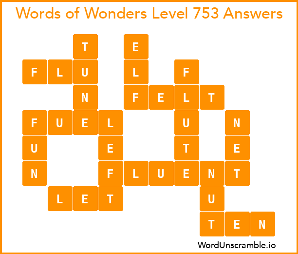 Words of Wonders Level 753 Answers