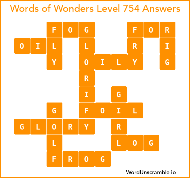 Words of Wonders Level 754 Answers