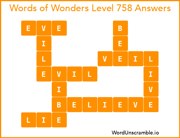 Words of Wonders Level 758 Answers