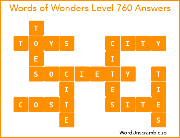 Words of Wonders Level 760 Answers