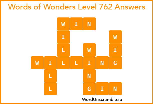 Words of Wonders Level 762 Answers