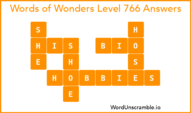 Words of Wonders Level 766 Answers