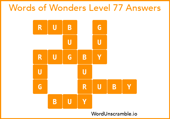 Words of Wonders Level 77 Answers