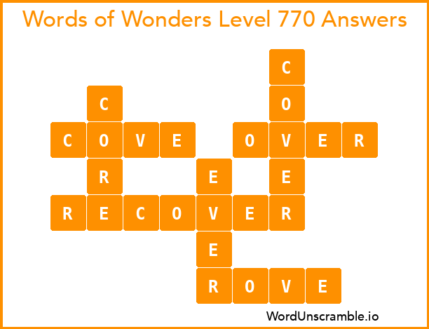 Words of Wonders Level 770 Answers