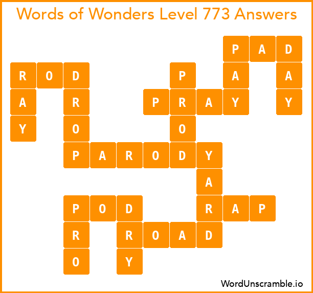 Words of Wonders Level 773 Answers
