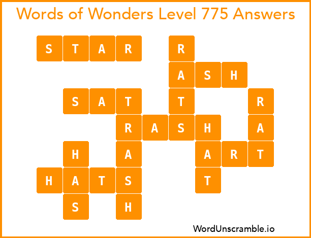 Words of Wonders Level 775 Answers
