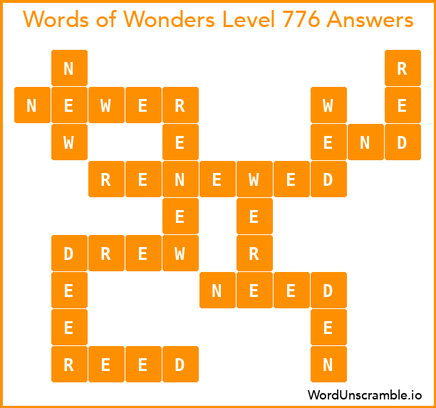 Words of Wonders Level 776 Answers