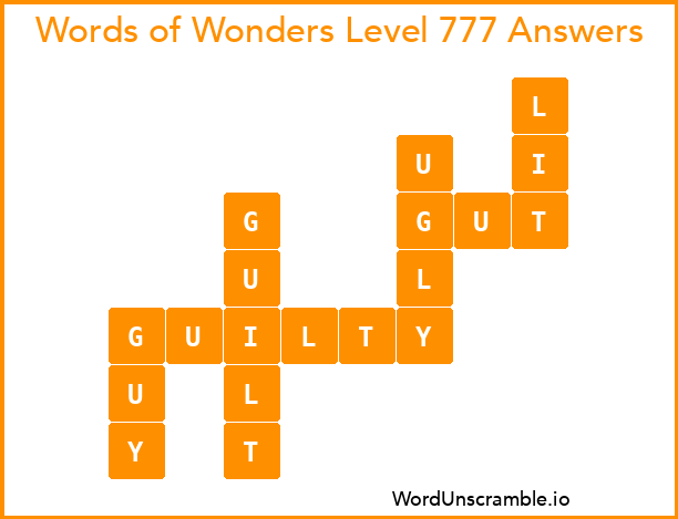 Words of Wonders Level 777 Answers