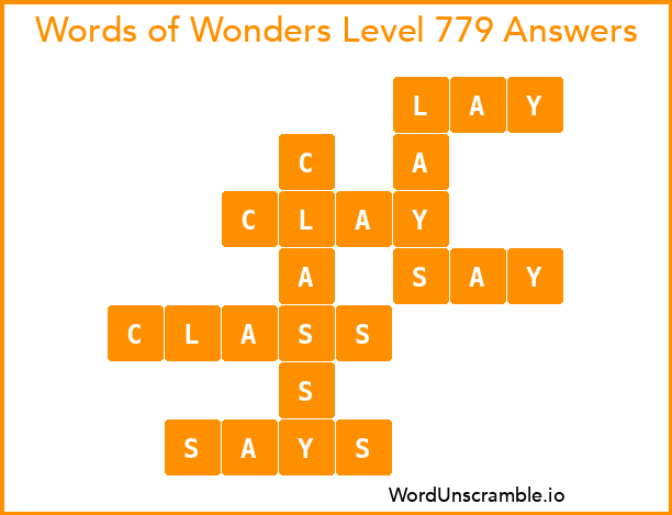 Words of Wonders Level 779 Answers