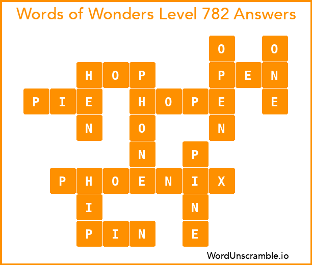 Words of Wonders Level 782 Answers