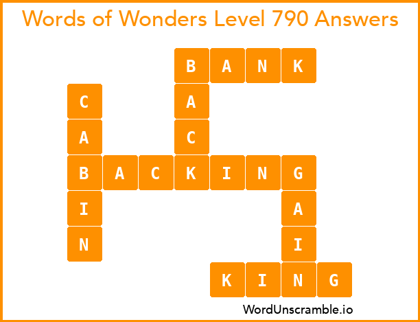 Words of Wonders Level 790 Answers