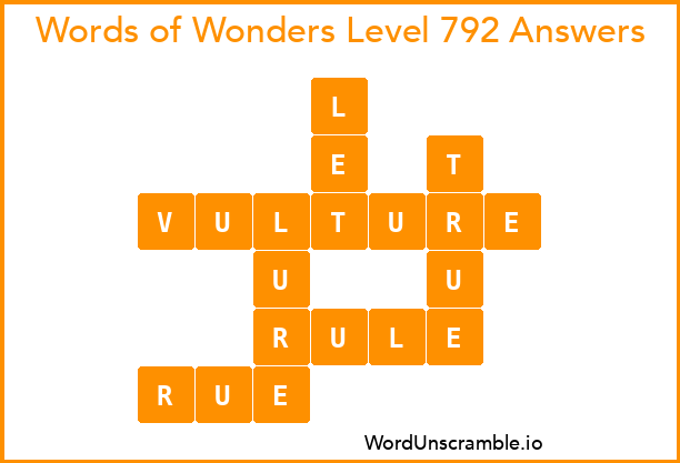 Words of Wonders Level 792 Answers
