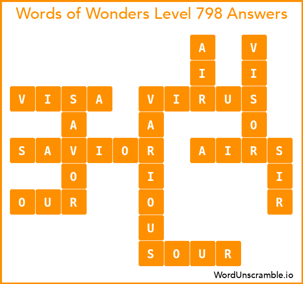 Words of Wonders Level 798 Answers