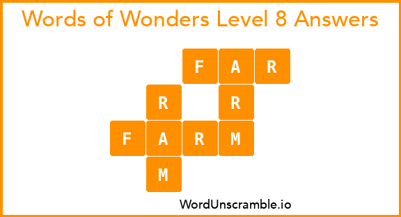 Words of Wonders Level 8 Answers