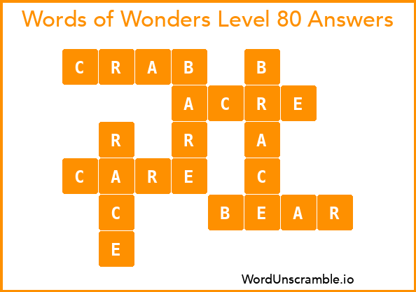 Words of Wonders Level 80 Answers