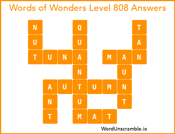 Words of Wonders Level 808 Answers