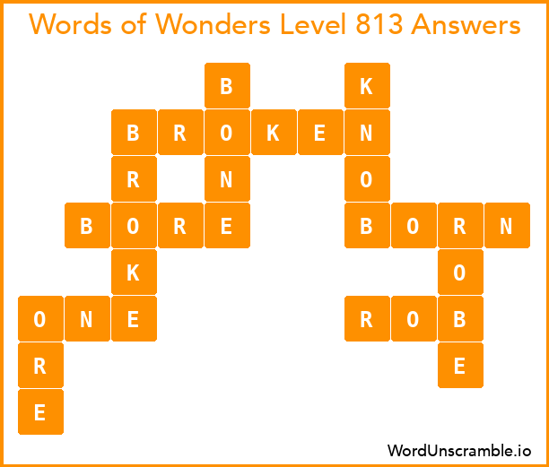 Words of Wonders Level 813 Answers