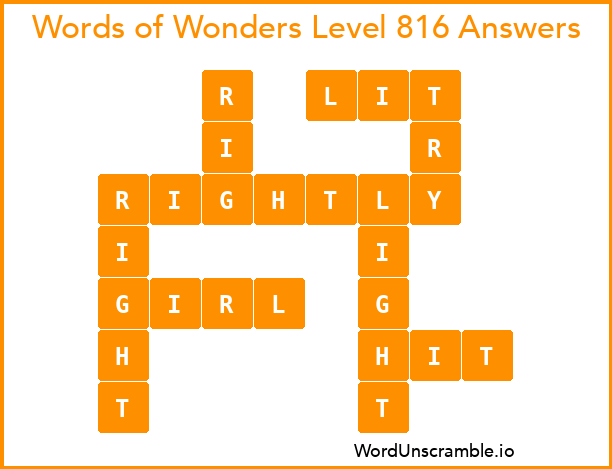 Words of Wonders Level 816 Answers