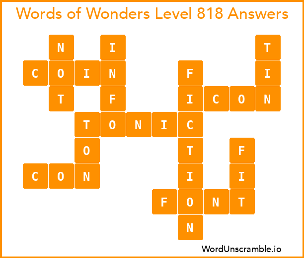 Words of Wonders Level 818 Answers