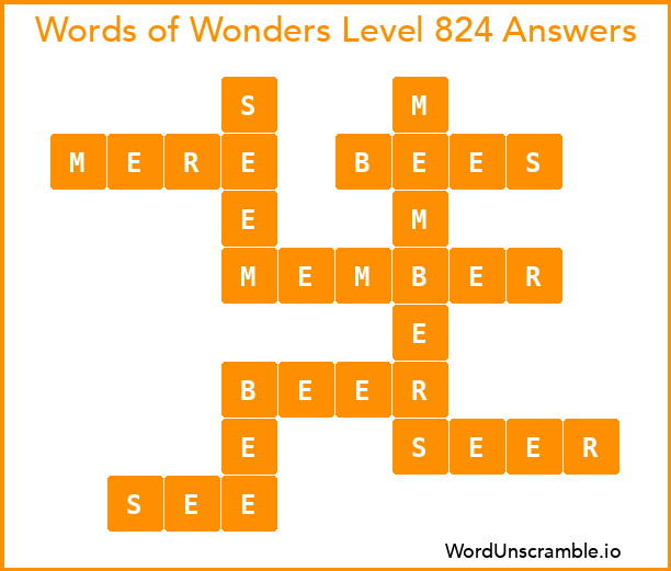 Words of Wonders Level 824 Answers