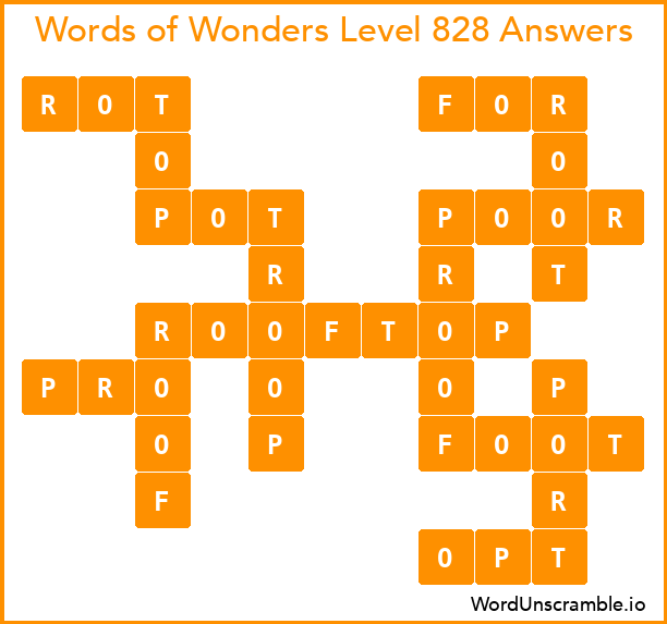 Words of Wonders Level 828 Answers