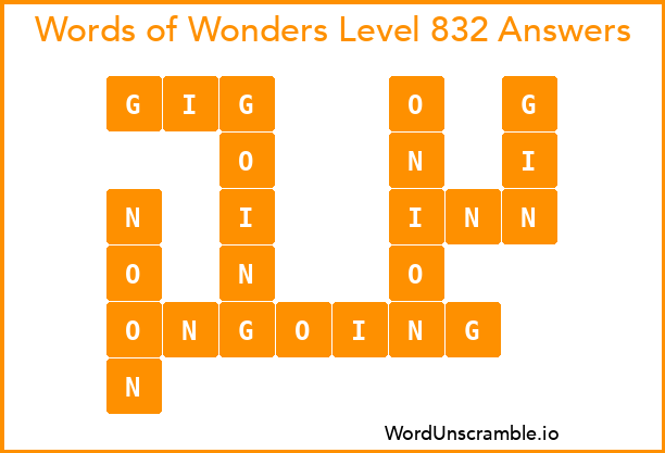Words of Wonders Level 832 Answers
