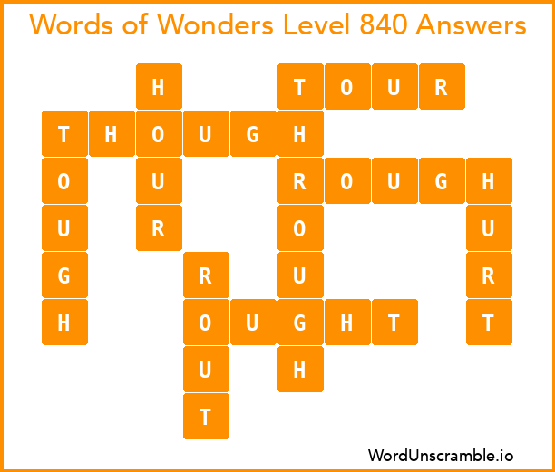 Words of Wonders Level 840 Answers