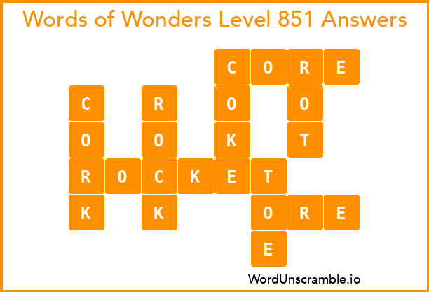 Words of Wonders Level 851 Answers