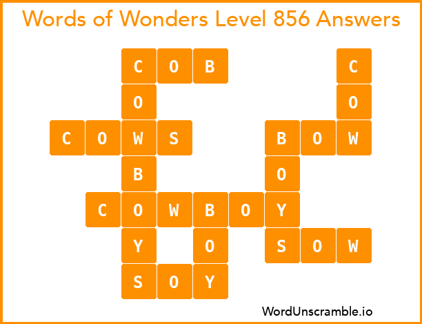 Words of Wonders Level 856 Answers