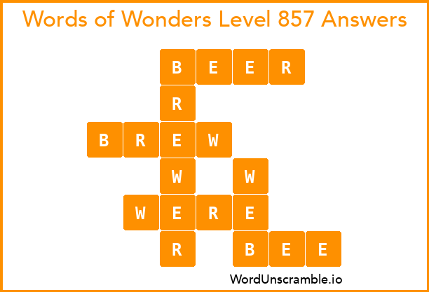 Words of Wonders Level 857 Answers