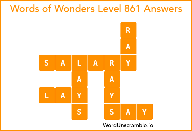 Words of Wonders Level 861 Answers