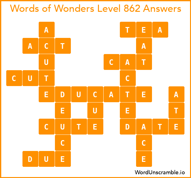 Words of Wonders Level 862 Answers