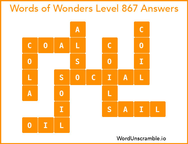 Words of Wonders Level 867 Answers