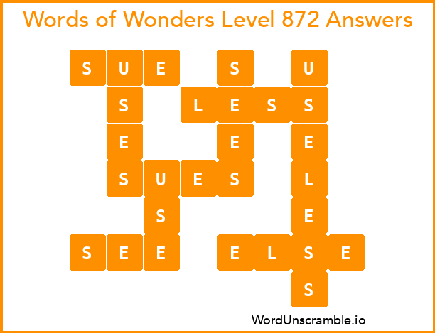 Words of Wonders Level 872 Answers
