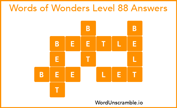 Words of Wonders Level 88 Answers