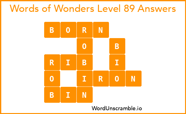 Words of Wonders Level 89 Answers
