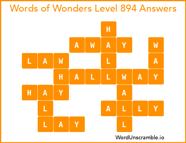 Words of Wonders Level 894 Answers