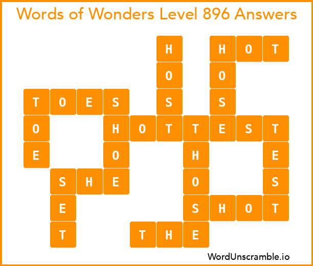 Words of Wonders Level 896 Answers