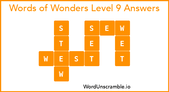 Words of Wonders Level 9 Answers