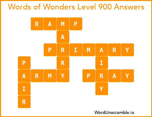 Words of Wonders Level 900 Answers