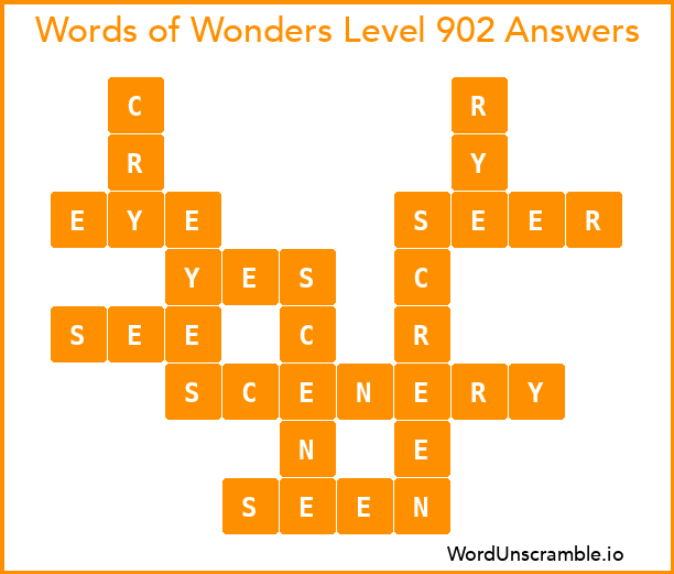 Words of Wonders Level 902 Answers