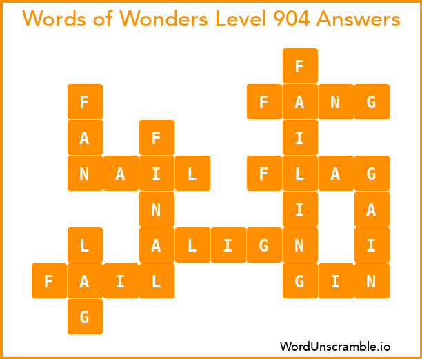 Words of Wonders Level 904 Answers